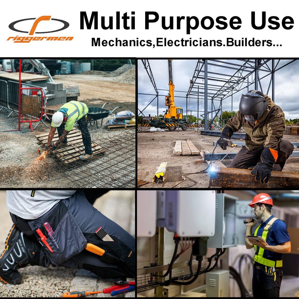 Riggermen Mens Work Pants Lightweight Cargo Tactical Trouser with Holster Pockets Relaxed Fit Safety Pants for Construction