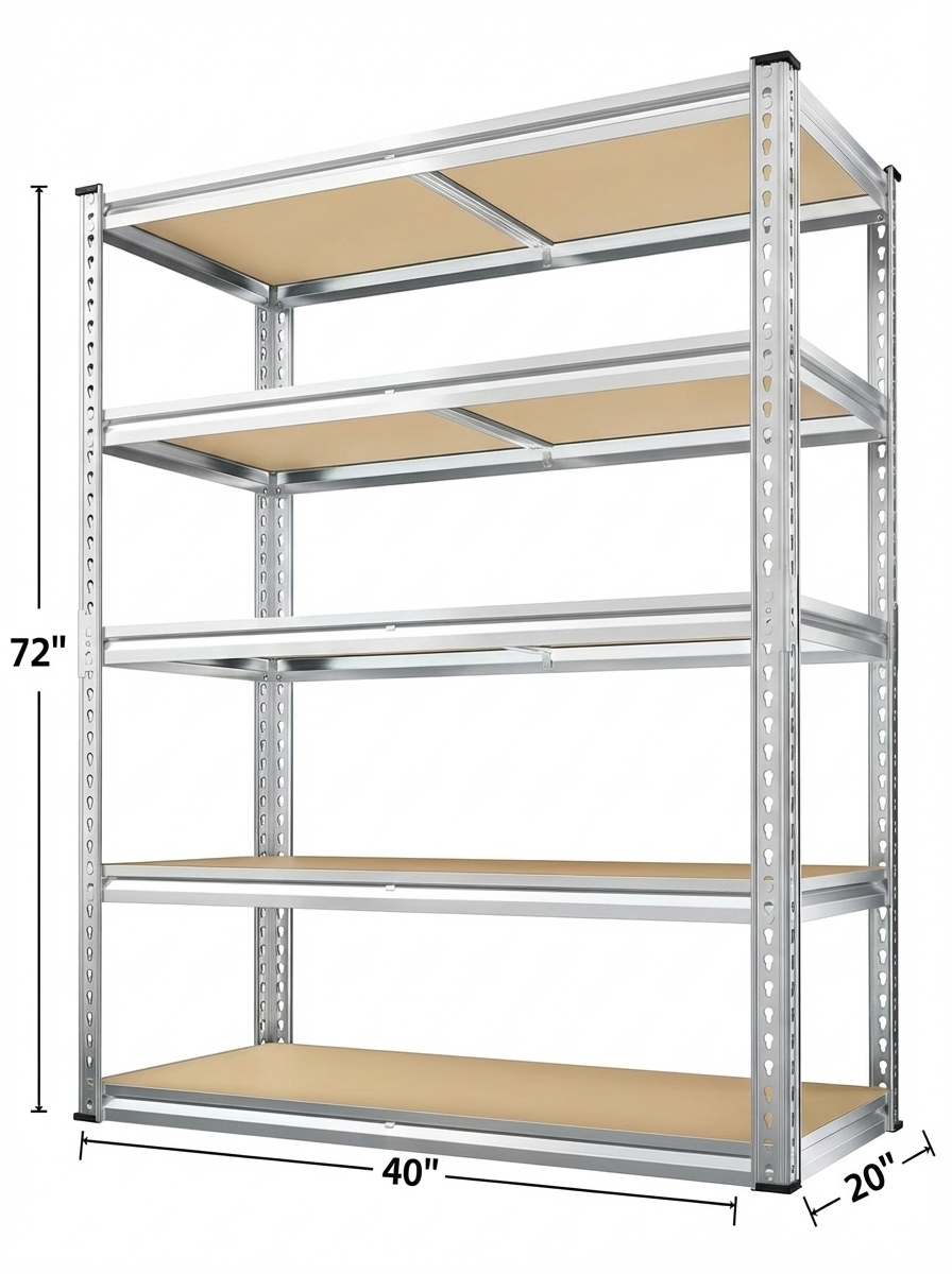 Heavy Duty Metal Garage Shelving Rack 2000lbs 4/5/6-Tier Steel Shelf 60"/72"/84"