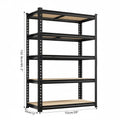 Heavy Duty Metal Garage Shelving Rack 2000lbs 4/5/6-Tier Steel Shelf 60"/72"/84"