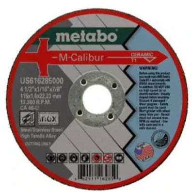 Metabo US616272000 M-CALIBUR 4-1/2" x .045" x 7/8" Stainless Steel - TYPE 27 - CA46U