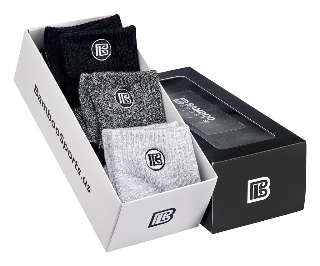 Premium Bamboo Rayon Quarter Crew Socks Gift Box